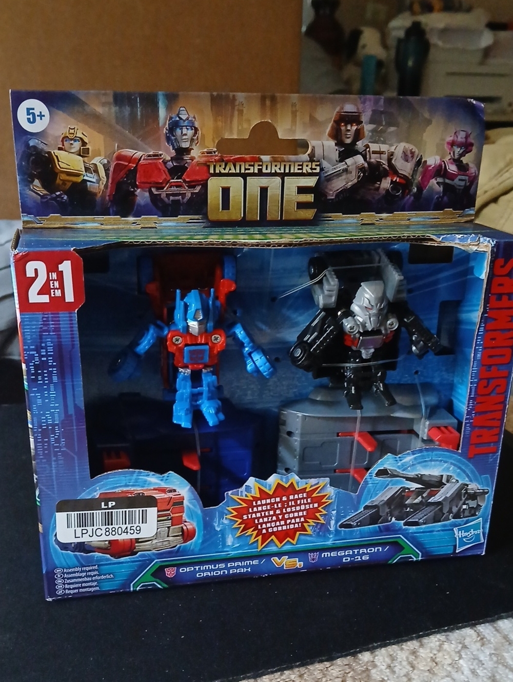 Hasbro Tranformers One Launch & Race 2 In 1 Optimus Prime And Megatron Set NIB